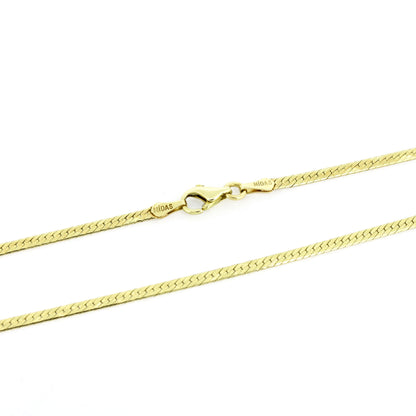 Kette 585 Gelbgold 14 Kt - Flach mit Musterung - Kettenlänge 47 cm - Wert 680,-