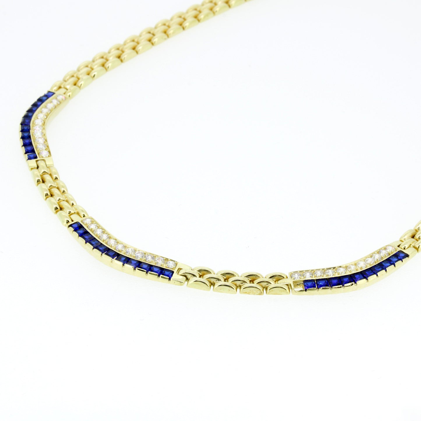 Collier 585 Gold 14 Kt Zirkonia 45 cm lang Wert 3190,-