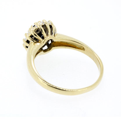 Ring 585 Gold 14 Kt Diamanten und Saphir Gelbgold Wert 560,-