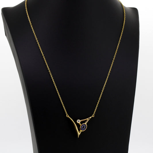 Collier 750 Gold 18 Kt Halskette mit Anhänger Länge 48 cm Wert 1300,-