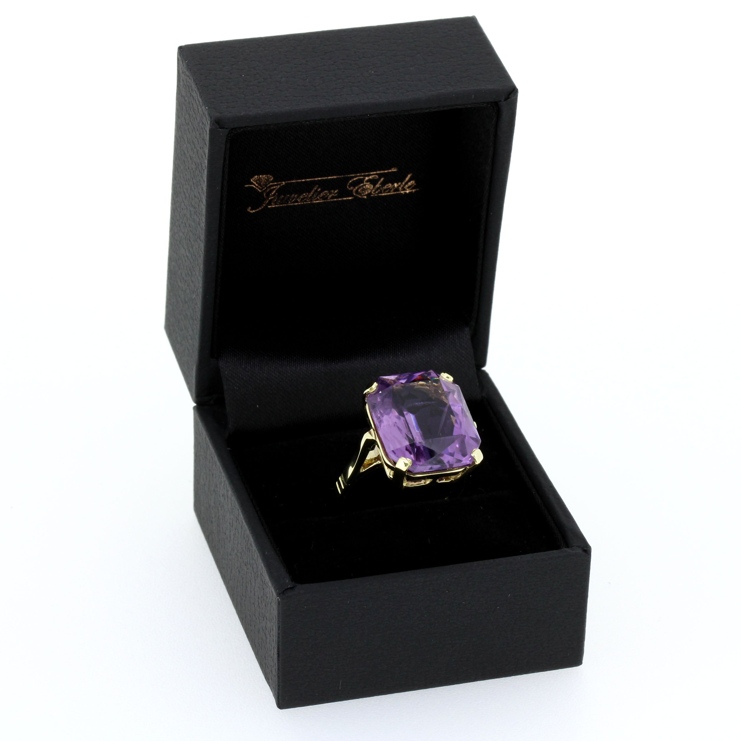 M 166335 WERT 920,- Amethyst on sale Ring bicolor 585 Gold 14 KT 58 XXYY