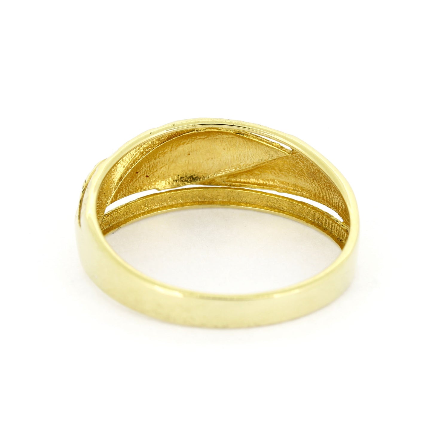 Ring in 585er Gold 14 Kt Gelbgold - mit Musterung - Wert: 220,-