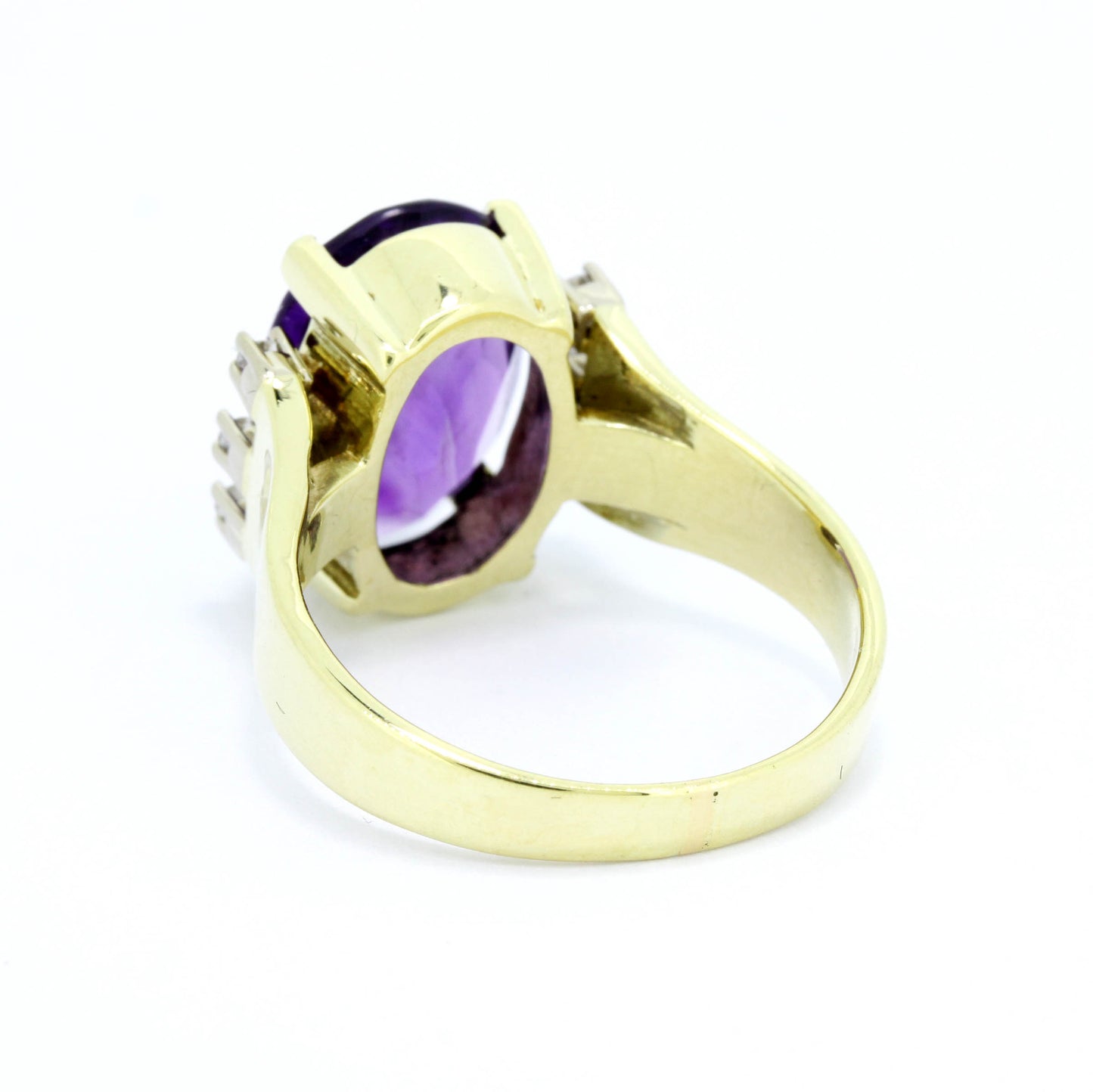 Amethyst Ring 585 Gold 14 Kt Gelbgold Diamanten 0,08 ct Wert 880,-