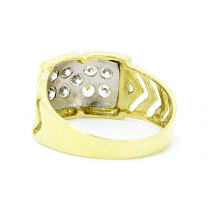 Ring 750 Gold 18 Kt mit Zirkonia Steinen