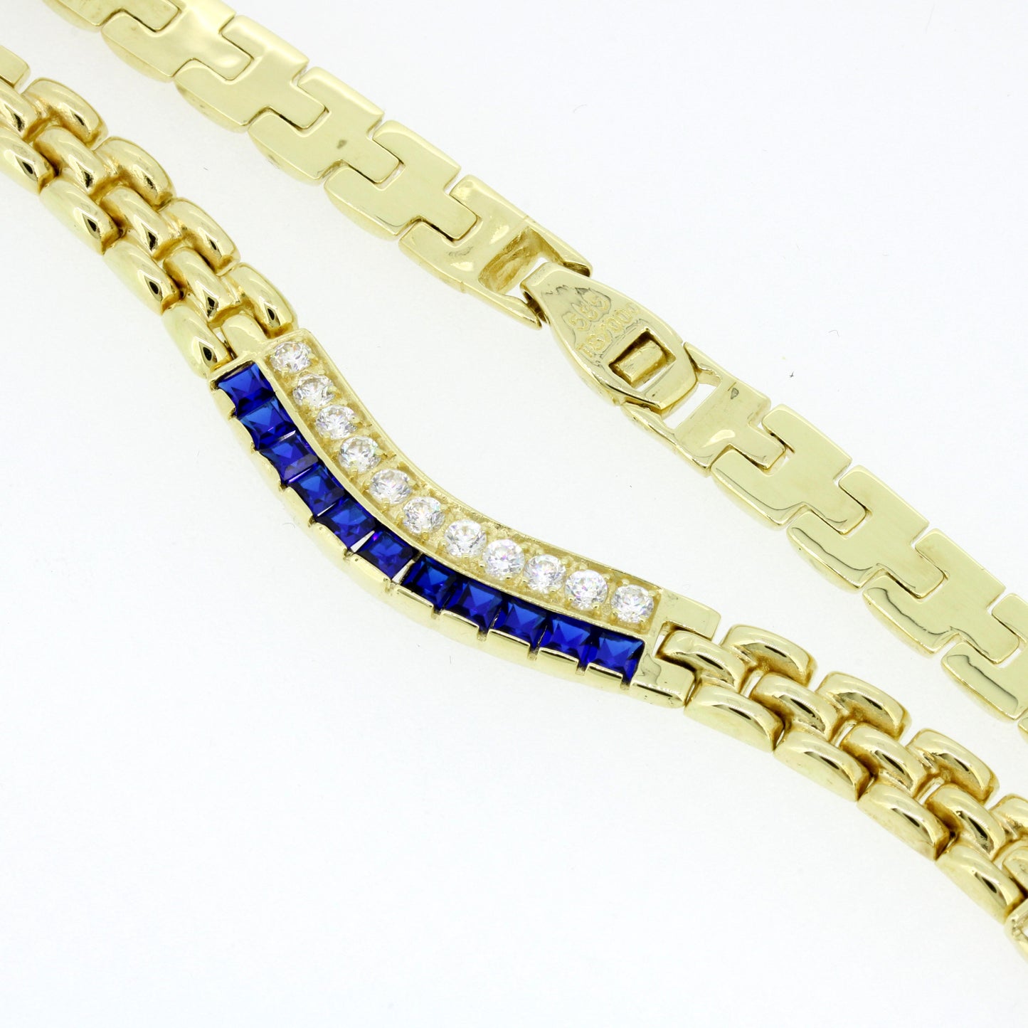 Collier 585 Gold 14 Kt Zirkonia 45 cm lang Wert 3190,-