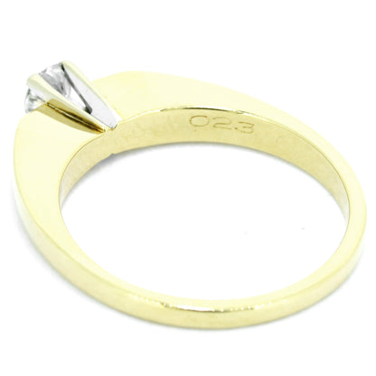 Solitär Ring 585 Gold 14 Kt - Brillant ca. 0,23 ct VS - Wert 980,-