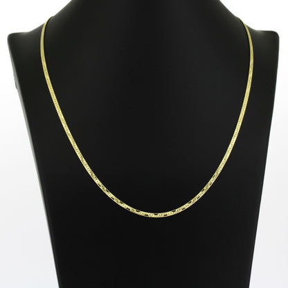 Kette 585 Gelbgold 14 Kt - Flach mit Musterung - Kettenlänge 47 cm - Wert 680,-