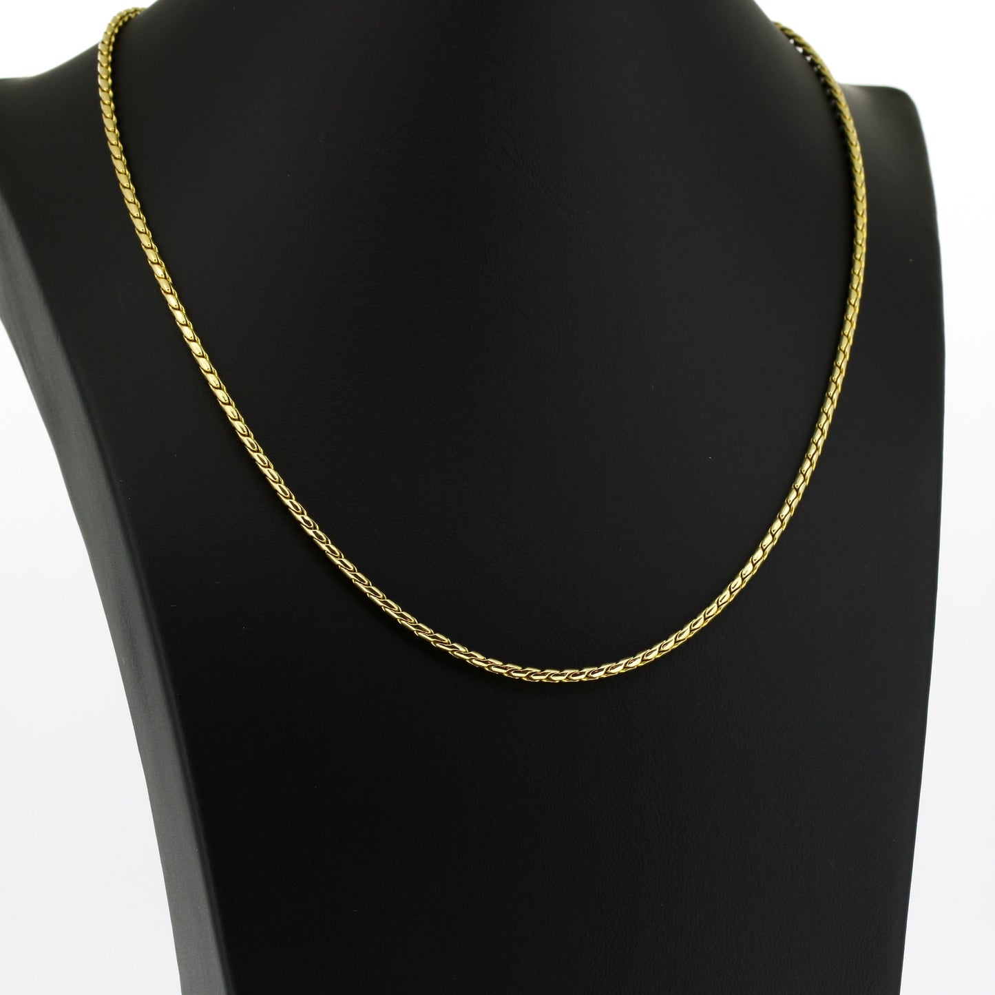 Schlangen Kette 585 Gold 14 Kt Gelbgold - Kettenlänge 45 cm - Wert 820,-