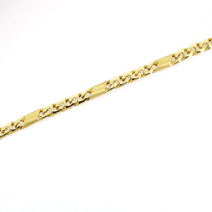 Kette 585 Gold 14 Kt Gelbgold - matt poliert - Kettenlänge 45 cm - Wert 3240,-