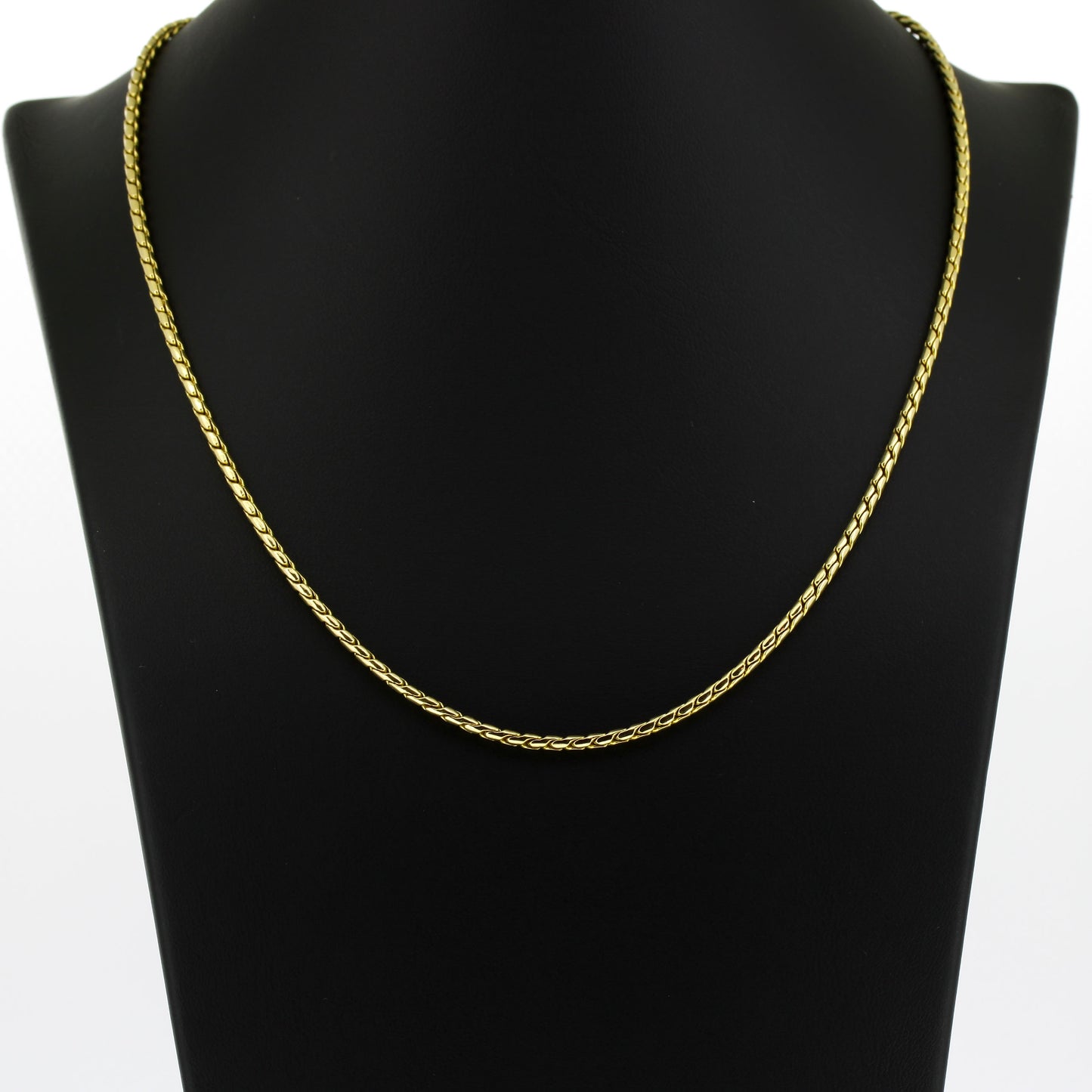 Schlangen Kette 585 Gold 14 Kt Gelbgold - Kettenlänge 45 cm - Wert 820,-