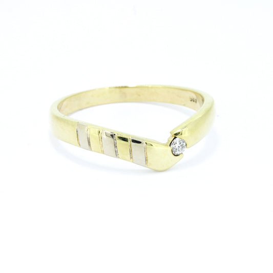 Ring 585 Gold Kt Brillant 0,05 ct SI Wert 490,-